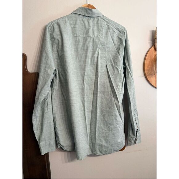 The North Face Gray Heather Cotton Blend Long Sleeve Button Up Shirt Size Medium - Picture 3 of 5